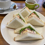 からふね屋珈琲店 - ランチセット: サンドイッチ(コンソメスープとドリンク付)
