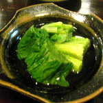 三合菴 - 2009年４月：しんとり菜のおひたし、冷たくしてあって最高。