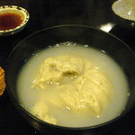 三合菴 - 2009年４月：欠かせないそばがき。