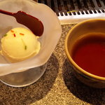 夾竹園 - デザートの冷たいアイスクリーム