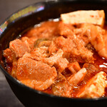 とん平 - キムチポッカ(大)@800円：豚バラがわんさか。