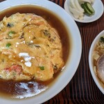 Wakou - 天津飯セット(天津飯800円＋セット150円)
                        セットとは、ミニラーメンとお新香