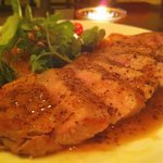 月夜の兎 - メイン：豚ロース肉ソテー  粒マスタードソース 夏野菜と共に