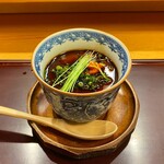 江戸前 寿し政 - 葱だくポン酢 茶碗蒸し