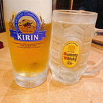 Gyuutei - キリン生ビール 530円
                      サントリー角 480円