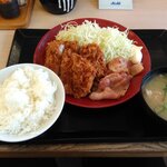 Katsuya - ベーコンとチキンカツの合盛定食