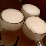 王　薬研堀店 - 生ビールで乾杯(^^♪