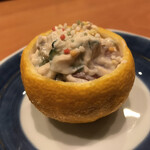 日本料理 たかむら - 車海老の白和え柚子窯