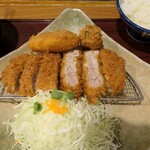 かつ敏 - （2020/10月）ホタテクリームコロッケと旬のかきフライ＆ヒレかつ定食