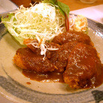 よしはら - ≪2012年８月≫黒豚ヘレカツ。柔らかくジューシーでソースも美味。割烹でこんな美味しいヘレカツが頂けるとは！