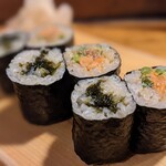 天史朗鮨 - 細巻き（あん肝のみそ漬け、岩のり）