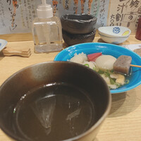 おでん 鈴 - 出汁わり。日本酒です。