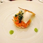 オーベルジュ・ド・リル トーキョー - タラバ蟹　キャロット　マンゴーのサラダ仕立て