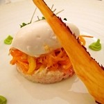オーベルジュ・ド・リル トーキョー - タラバ蟹　キャロット　マンゴーのサラダ仕立て