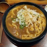 本格手打 いわしや - カレーうどん。天かす最高、おむすびダイブ最高。