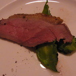 ゴッサム - オードブル　鴨のスモーク　四角豆