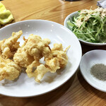なんやかんや - 貝柱　天ぷら（700円）※サラダは別ｗ