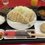 Katsuretsu Abanthi - ロースとモモ盛り合わせ定食　¥2200