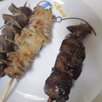 日本一 - 料理写真:砂肝、塩皮、レバー