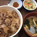 Sukiya - 牛丼（並）おしんこセット
                        麻辣スパイス単品