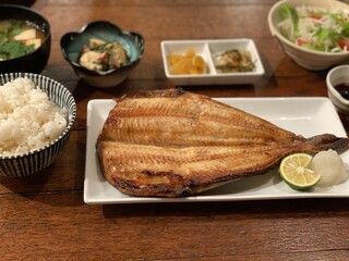 Kiyorito Shokudou - 北海道羅臼産肉厚ホッケ定食。1200円。よーいドンのおすすめさんでも放送されました♫