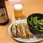 ラーメンまるイ - ビール ギョウザ