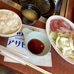 アサヒビール園 白石 はまなす館 - ラムロールジンギスカン定食　1100円