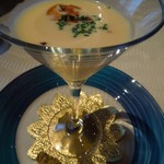 オチェーアノ - （2012/7月）「トイストーリーマニアディナーコース」の「冷製コーンスープ」