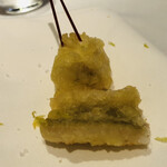 レ セゾン - 穴子のフリット　ジロール茸と蕎麦のババロア　レモンのジュレ