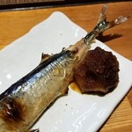 ラーメン巌哲 - 秋刀魚塩焼き＋新米ご飯