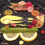 モダンフレンチ グランヴヌール(盛岡グランドホテル) - Chaud-froid de Somon,Foregra Claim Caramel,Terrine de campagne au veau