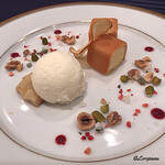 モダンフレンチ グランヴヌール(盛岡グランドホテル) - Glace à la Vanille,Mousse au miel