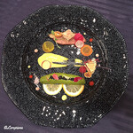 モダンフレンチ グランヴヌール(盛岡グランドホテル) - Chaud-froid de Somon,Foregra Claim Caramel,Terrine de campagne au veau