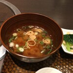 市場カフェ 黒銀 - 味噌汁