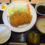 焼肉しゃぶしゃぶ ぶう - 特大ロースカツ定食