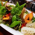 Farm salad made with organic, pesticide-free vegetables grown directly from the farm, Ina Valley, Nagano Prefecture