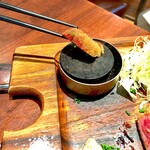 ビストロ TERIYAKI - 前沢牛の塩レアカツ