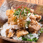 Deep fried chicken with grated daikon radish and ponzu sauce