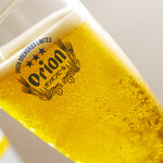 Yuima Ru Shokudou - オリオン生ビールで乾杯！