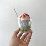 LoTa森田屋 - スモールダブルアイス（出雲抹茶・いちごミルク）