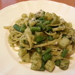 ヤマガタ サンダンデロ - 8.3訪問：ランチコース（￥1,800）：緑の豆のジェノベーゼ