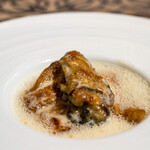 樹癒え - 甘鯛と広島宮島産牡蠣 蛤たっぷり貝エッセンスと柚子のソース