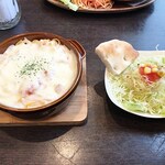 カフェまる - 週替わりランチ「スパゲティグラタン」