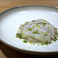 Seigou610 - ◆あやめ蕪、赤大根、ダイシモチ麦、かぼす、貝の出汁のリゾット