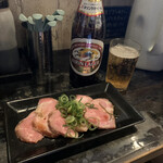 中華そば かなで - 叉焼盛と瓶ビール