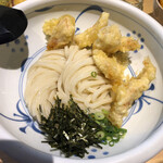 茶ぶ釜 - かしわ天ぶっかけうどん