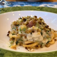 クリマ ディ トスカーナ - バヴェッテ　八戸白子　仙台根セリ 青森県八戸の白子をふんだんに使ったバヴェッテは、シェフの手打ち　もちっとしたバヴェッテに、白子のソースが絡みまくり、う～んこれは流石に美味し過ぎますって(^^♪