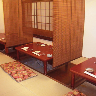 A spacious horigotatsu that can be partitioned