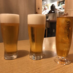 新橋 いっぱし - 飲み放題の生ビールとウーロン茶