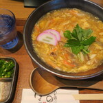 うどんや ぼの - ズワイガニとキノコのけいらん